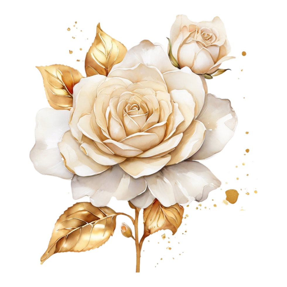 AI generated One Rose flower design png