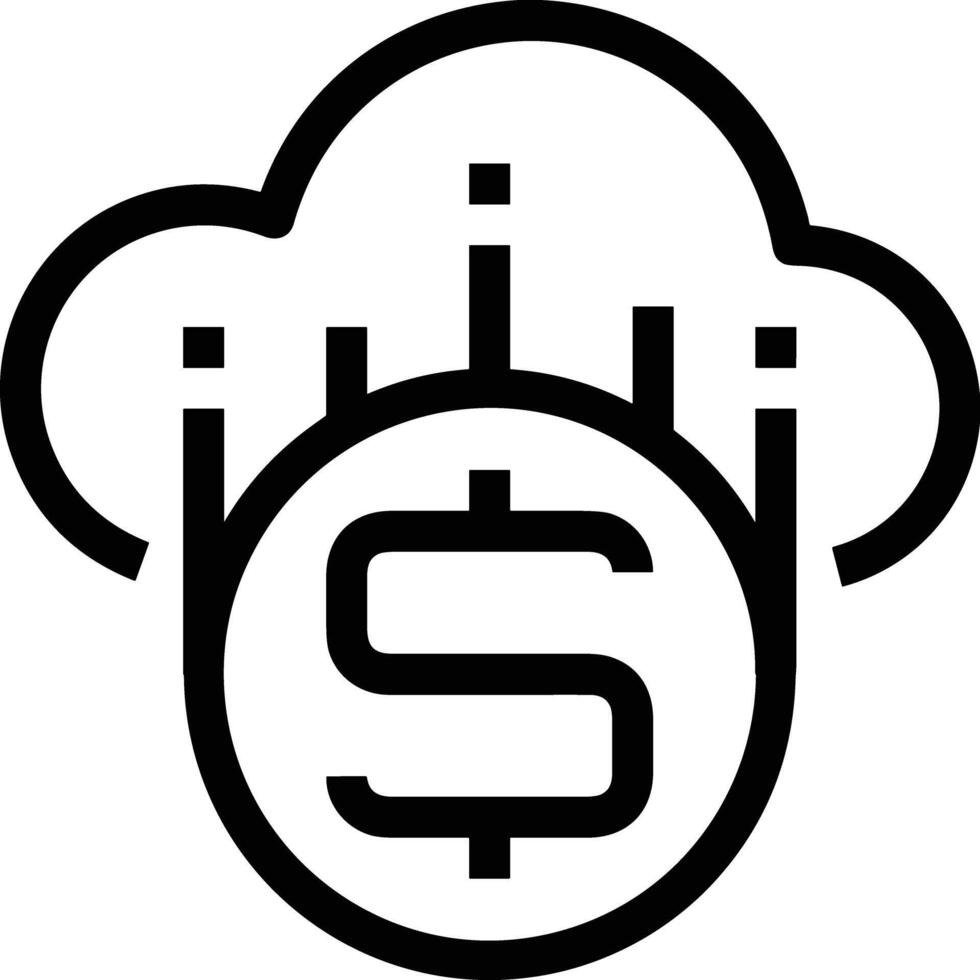 Cloud icon symbol vector image. Illustration of the hosting storage design image