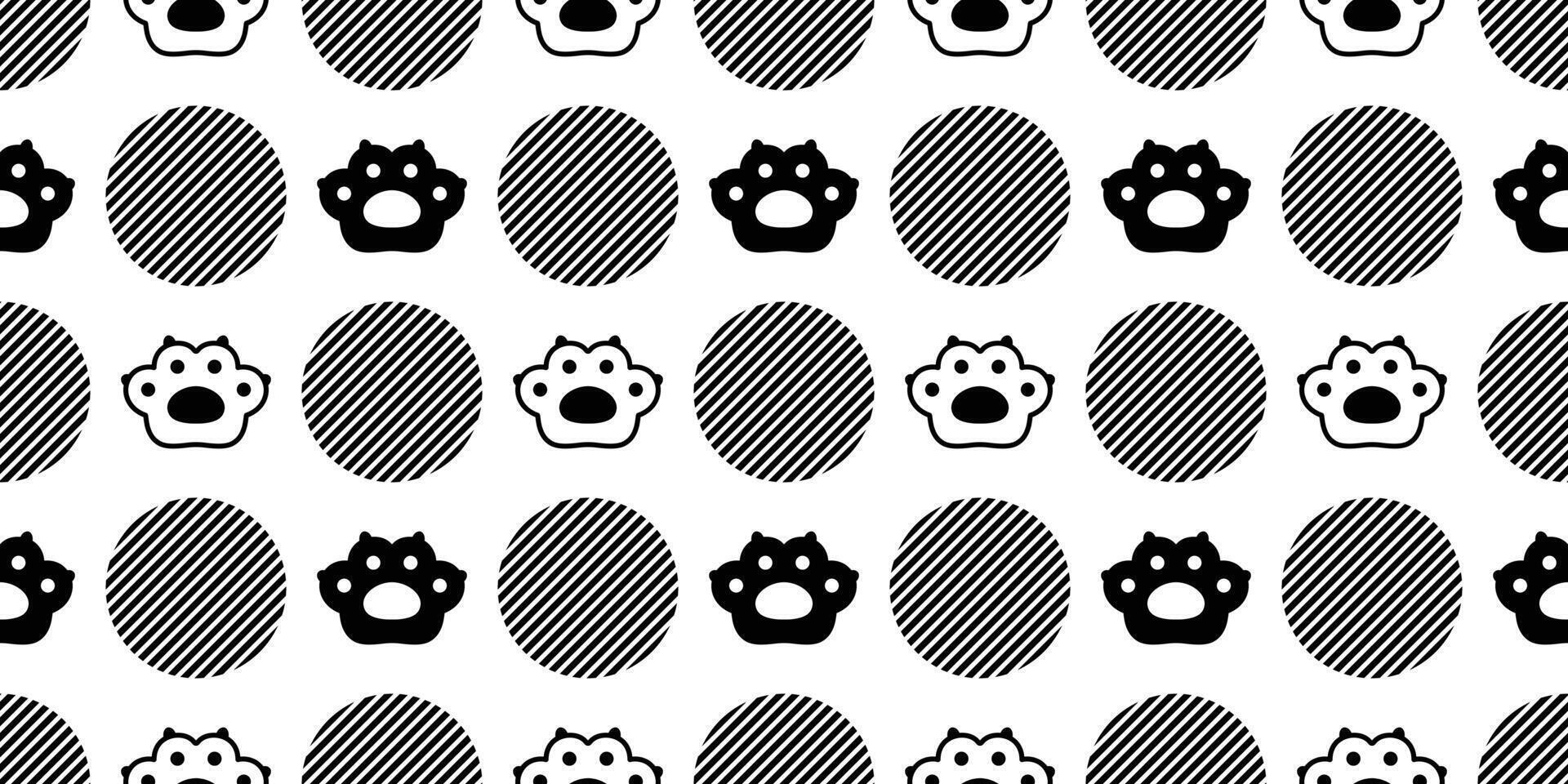 cat paw seamless pattern dog footprint french bulldog vector pet animal puppy cartoon icon repeat wallpaper scarf isolated tile background doodle illustration design