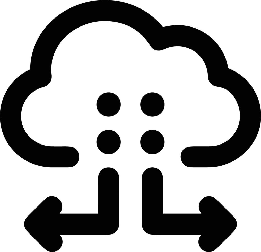 Cloud icon symbol vector image. Illustration of the hosting storage design image