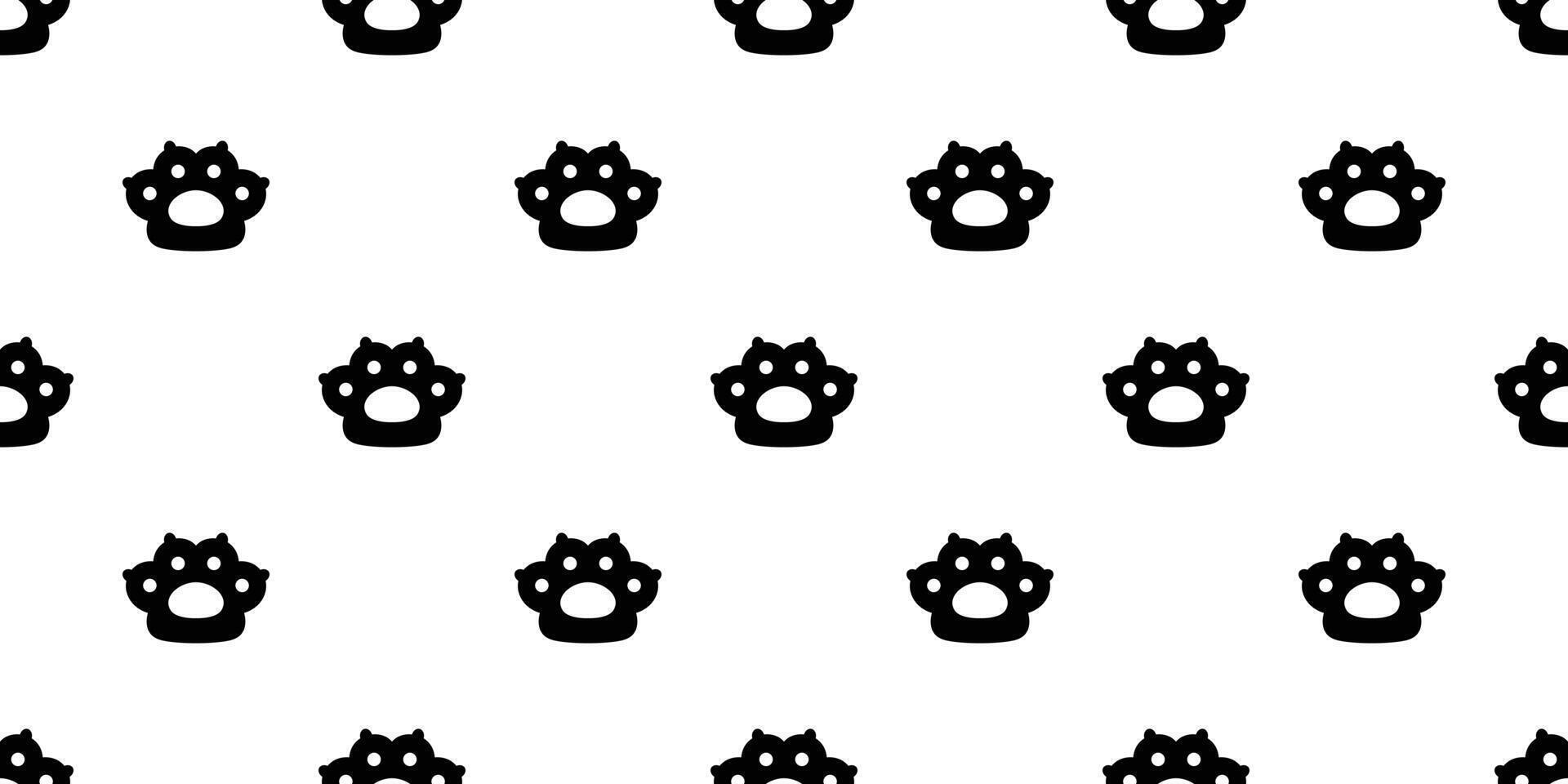 cat paw seamless pattern dog footprint kitten french bulldog vector claw cartoon icon doodle repeat wallpaper scarf isolated tile background illustration design