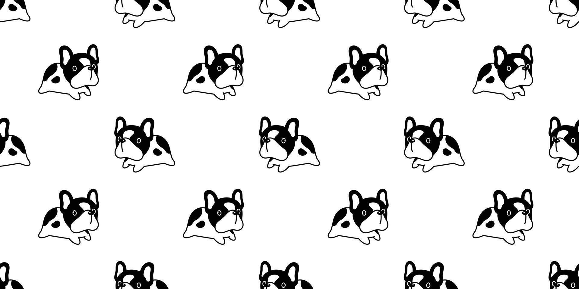 perro sin costura modelo francés buldog perrito mascota vector repetir fondo de pantalla bufanda aislado loseta antecedentes dibujos animados animal garabatear ilustración diseño