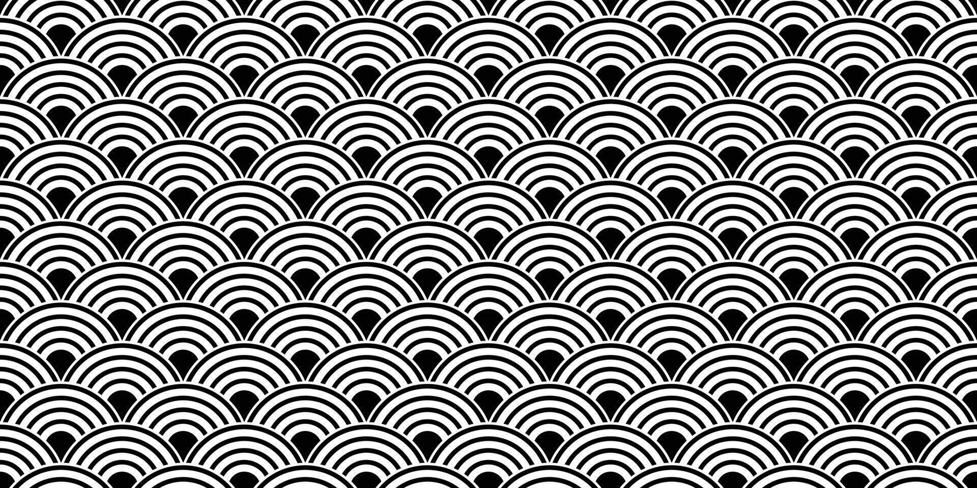 Japan wave seamless pattern vector japanese scarf isolated cartoon repeat background tile wallpaper illustration doodle design
