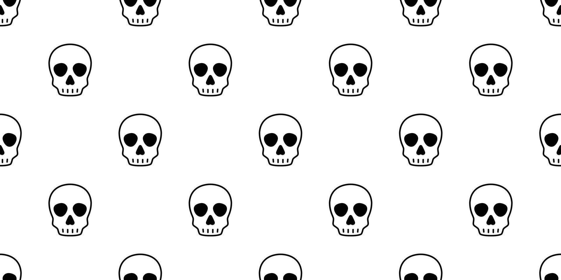 skull Halloween seamless pattern vector crossbone ghost pirate icon scarf isolated repeat wallpaper tile background cartoon doodle illustration design