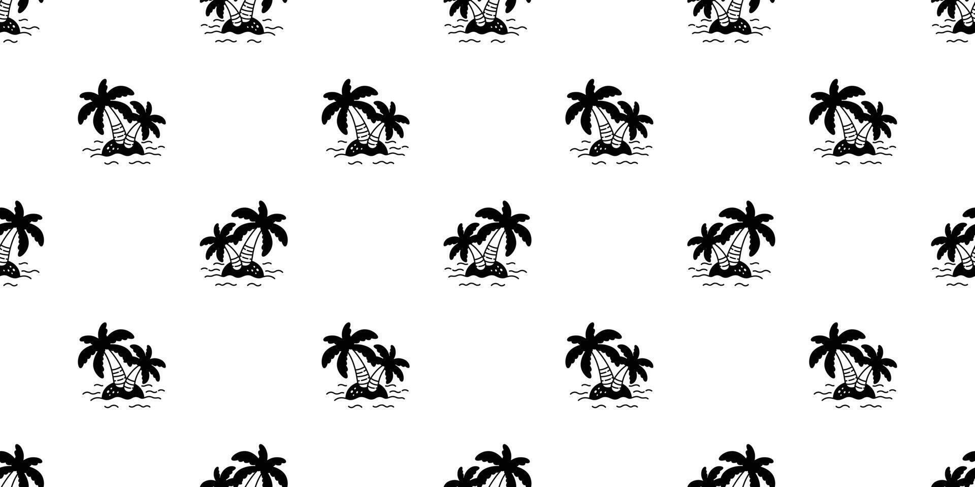 palma árbol sin costura modelo isla Coco árbol vector Oceano verano playa tropical bufanda aislado loseta antecedentes repetir fondo de pantalla dibujos animados ilustración diseño