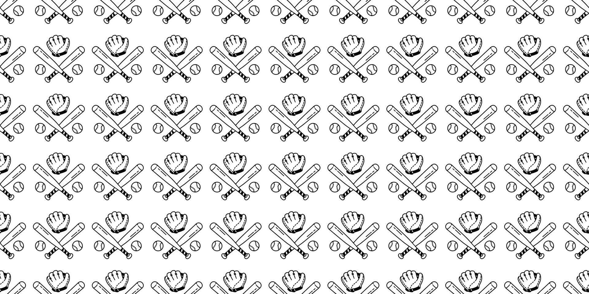 baseball seamless pattern ball vector softball sport baseball bat glove cartoon scarf isolated repeat wallpaper tile background doodle illustration design
