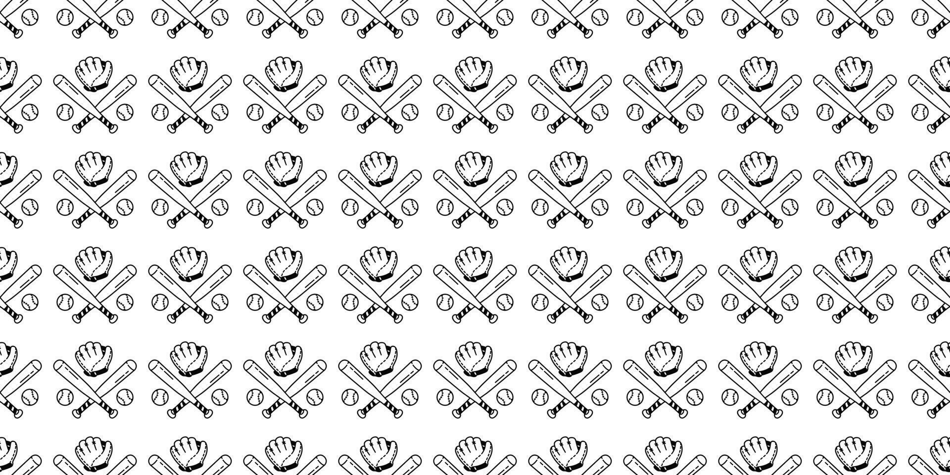 baseball seamless pattern ball vector softball sport baseball bat glove cartoon scarf isolated repeat wallpaper tile background doodle illustration design