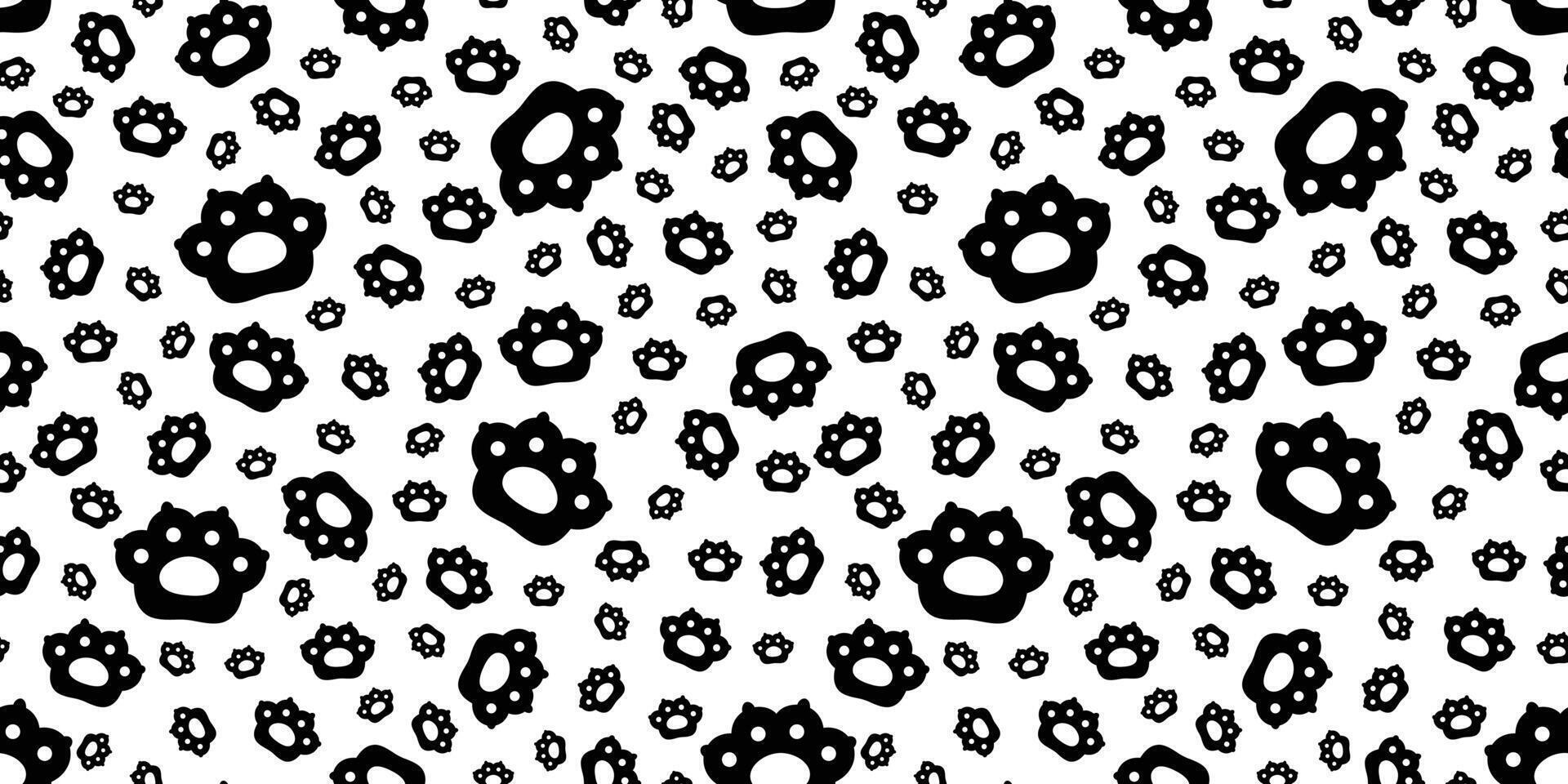 cat paw seamless pattern dog footprint french bulldog claw vector cartoon icon repeat wallpaper scarf isolated tile background shadow doodle illustration design