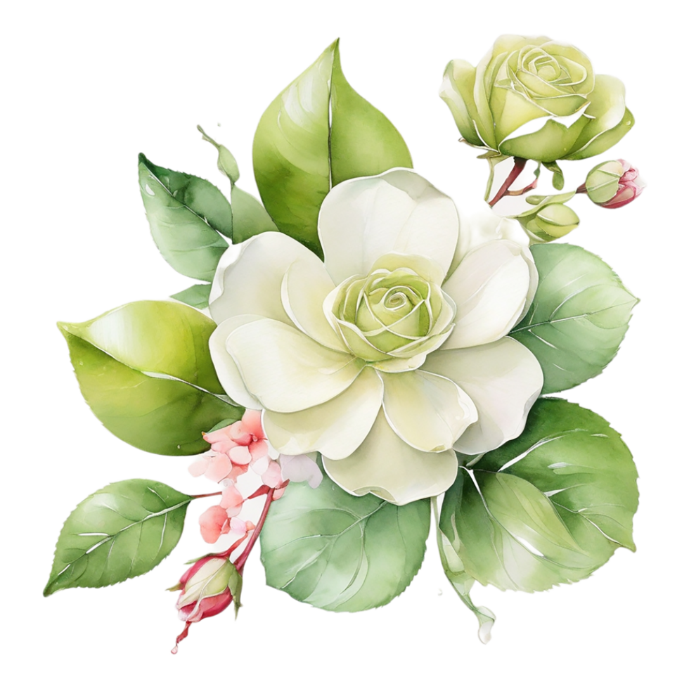 AI generated One Rose flower design png