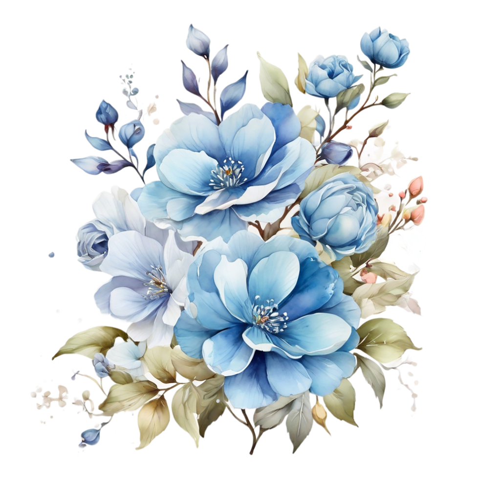 AI generated Digital oilpainted floral pattern design, Glitter flower Bouquet  design, Embossed flower pattern, Glossy flower painting design, Textile flower material design png