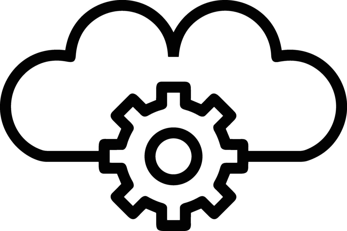 Cloud icon symbol vector image. Illustration of the hosting storage design image