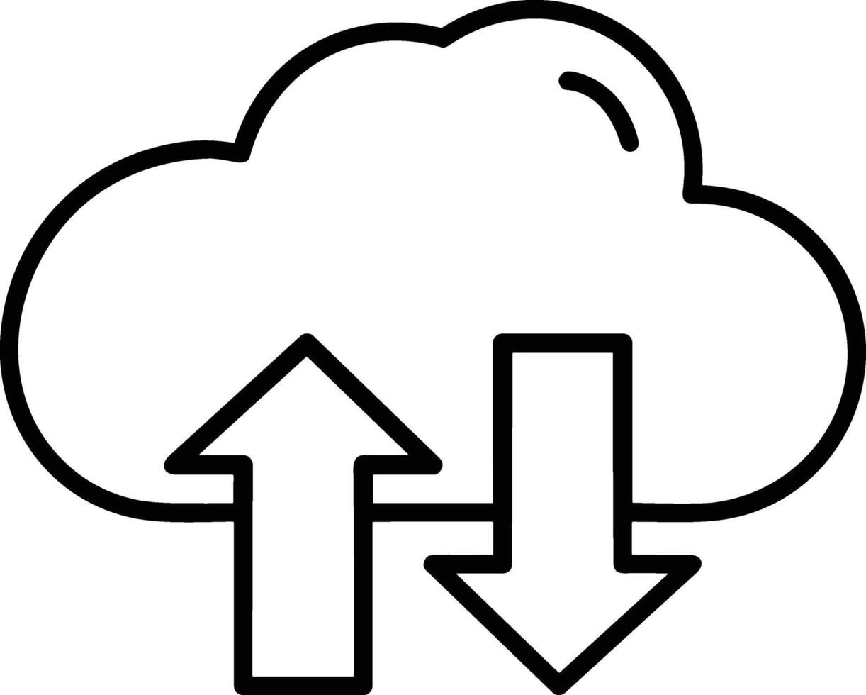 Cloud icon symbol vector image. Illustration of the hosting storage design image