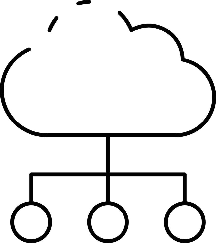 Cloud icon symbol vector image. Illustration of the hosting storage design image