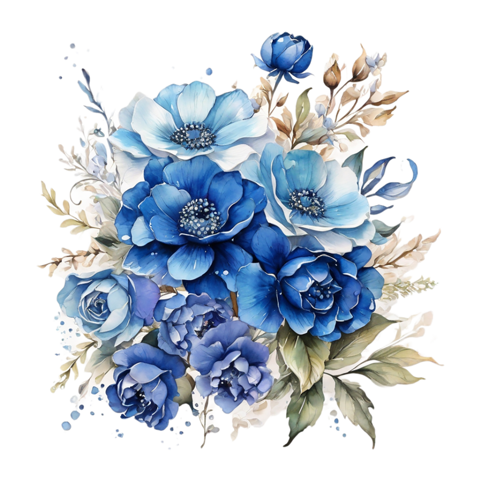 AI generated Digital oilpainted floral pattern design, Glitter flower Bouquet  design, Embossed flower pattern, Glossy flower painting design, Textile flower material design png