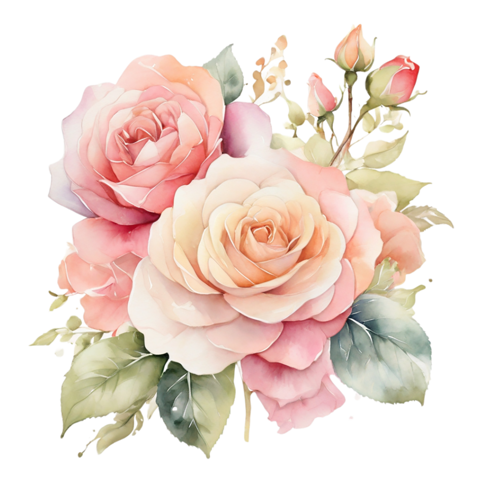 AI generated One Rose flower design png