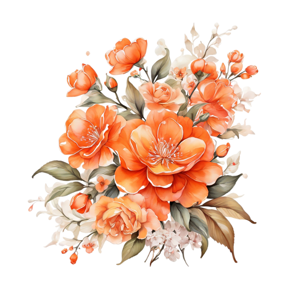 AI generated Digital oilpainted floral pattern design, Glitter flower Bouquet  design, Embossed flower pattern, Glossy flower painting design, Textile flower material design png