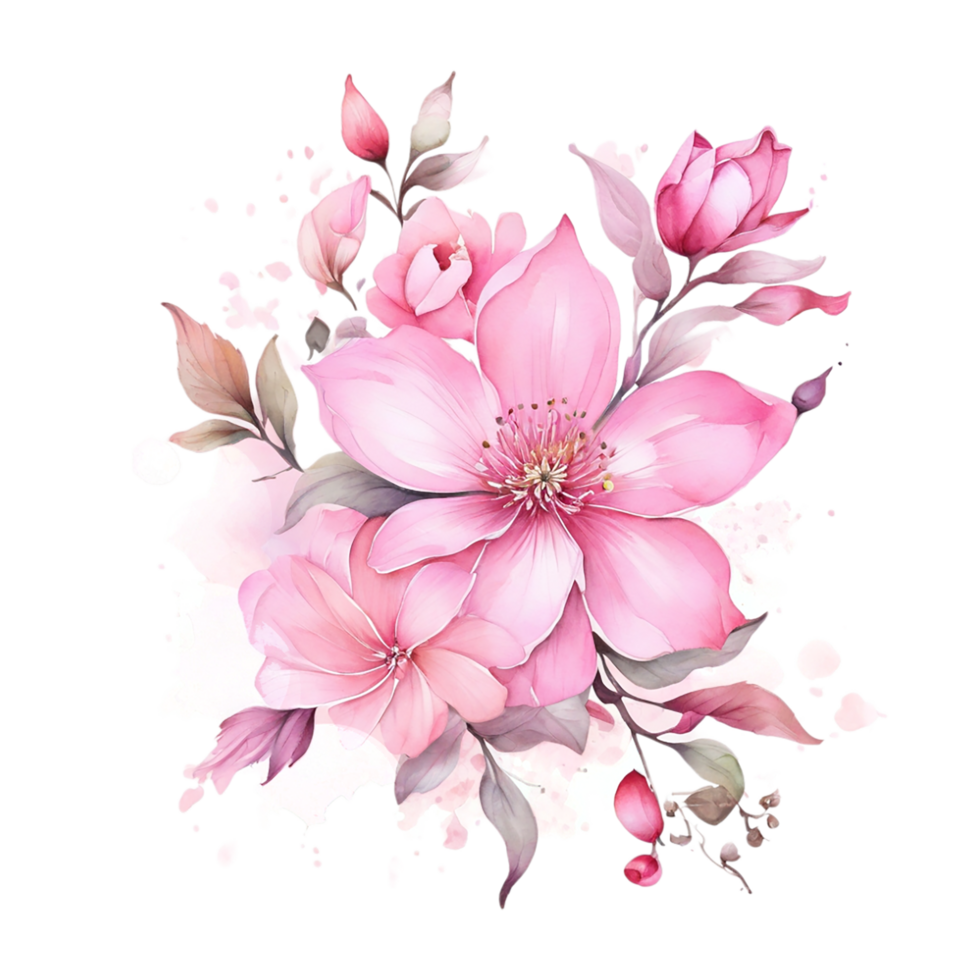 Digital oilpainted floral pattern design, Glitter flower Bouquet  design, Embossed flower pattern, Glossy flower painting design, Textile flower material design png