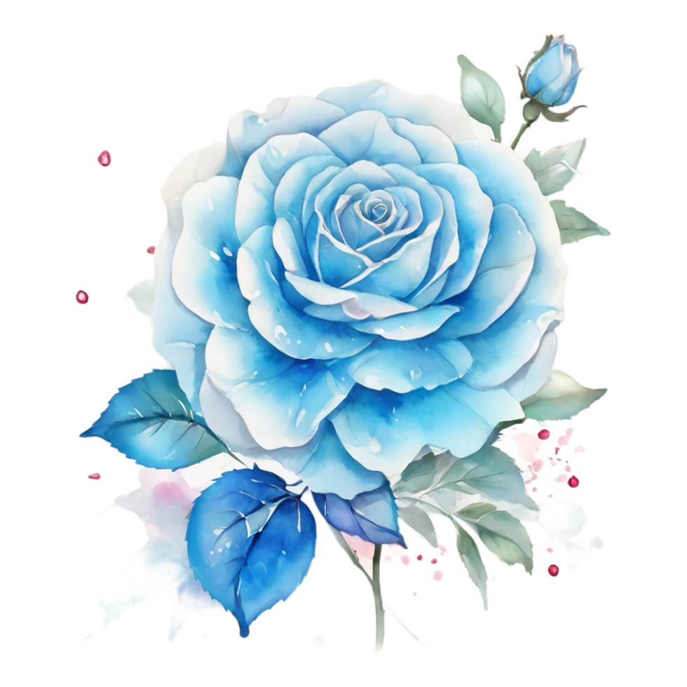 AI generated One Rose flower design png