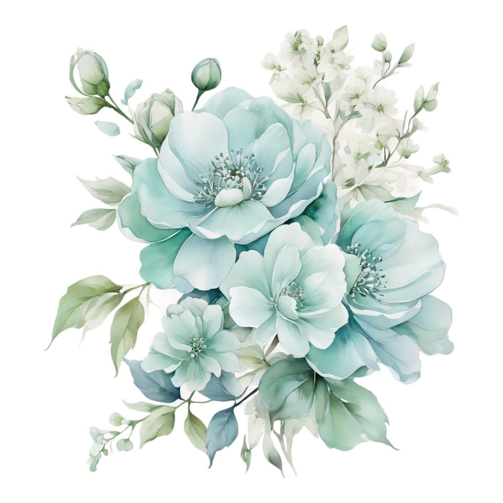 AI generated Digital oilpainted floral pattern design, Glitter flower Bouquet  design, Embossed flower pattern, Glossy flower painting design, Textile flower material design png