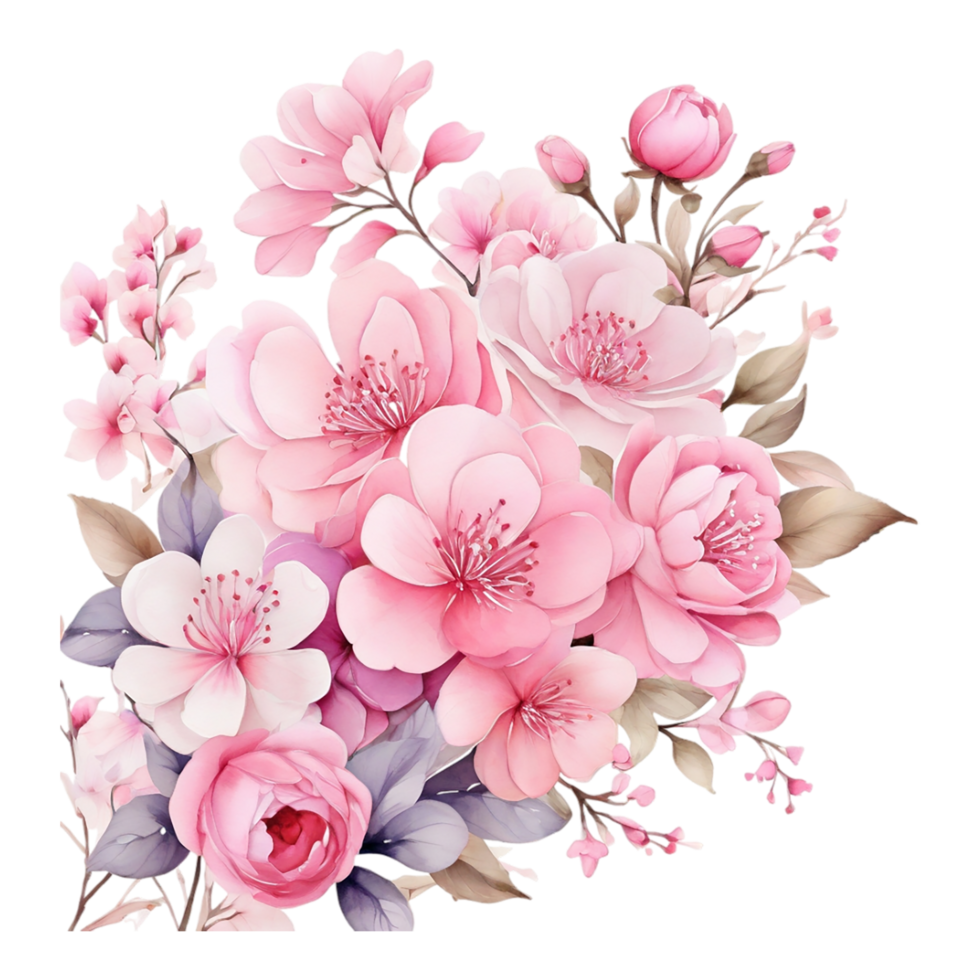 Digital oilpainted floral pattern design, Glitter flower Bouquet  design, Embossed flower pattern, Glossy flower painting design, Textile flower material design png