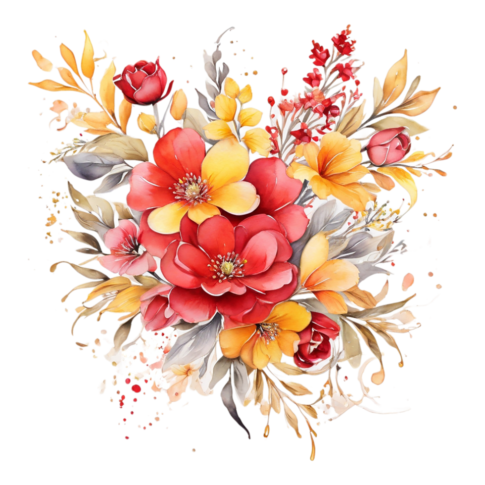 Digital oilpainted floral pattern design, Glitter flower Bouquet  design, Embossed flower pattern, Glossy flower painting design, Textile flower material design png