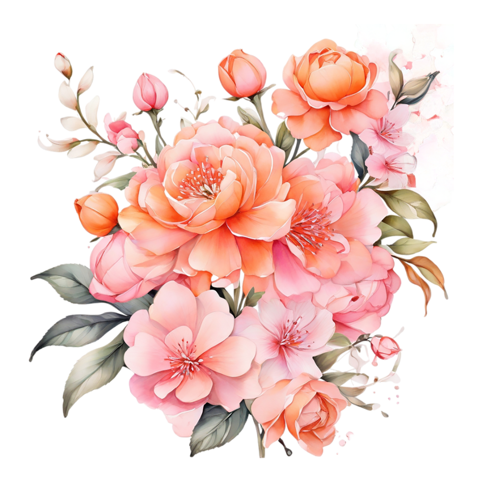 Digital oilpainted floral pattern design, Glitter flower Bouquet  design, Embossed flower pattern, Glossy flower painting design, Textile flower material design png