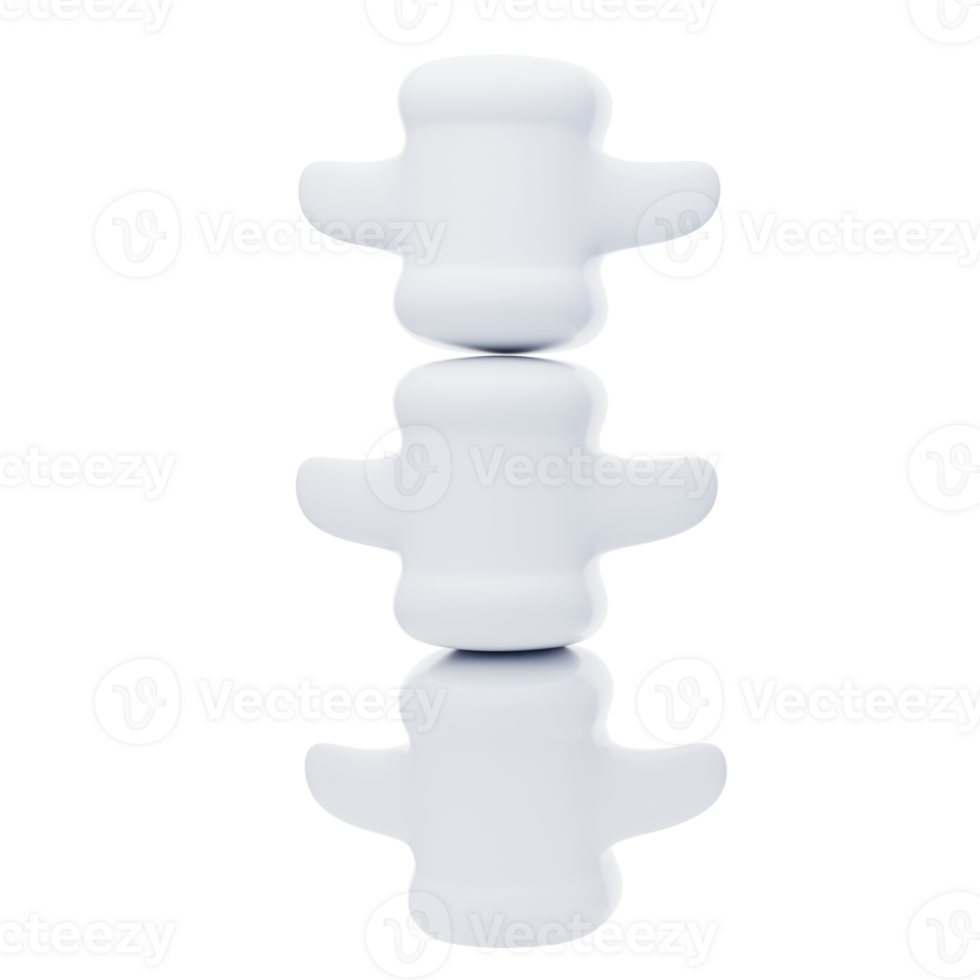 Spine 3D Icon. human spine bones structure anatomy 3d icon png