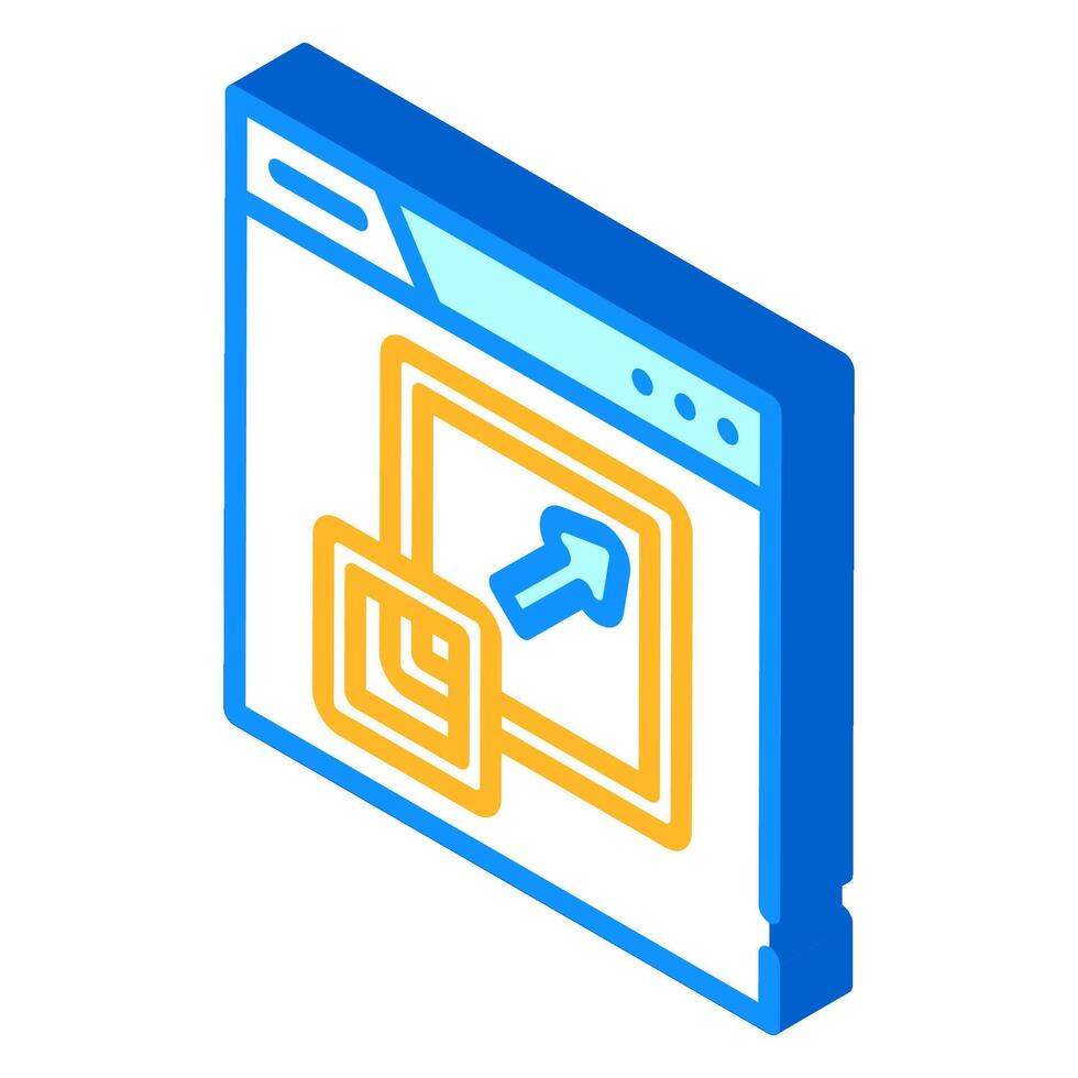 responsive design seo isometric icon vector illustration