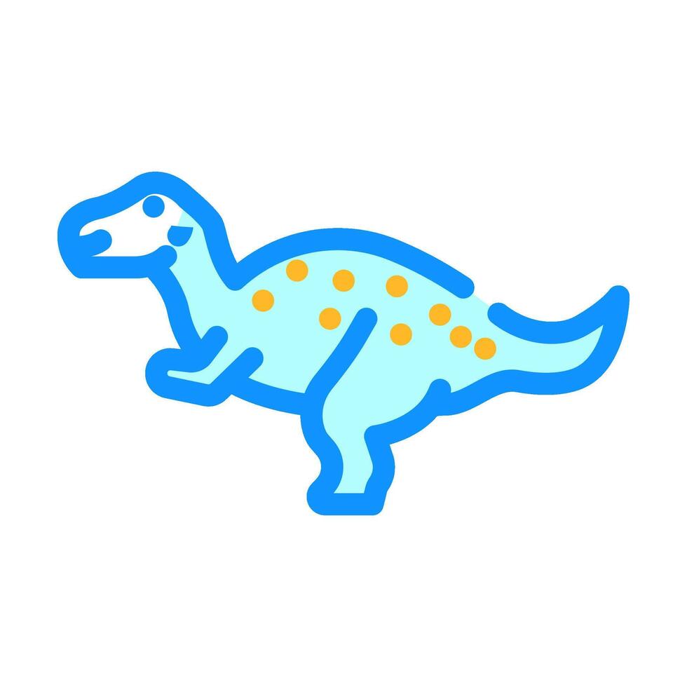 iguanodon dinosaur animal color icon vector illustration