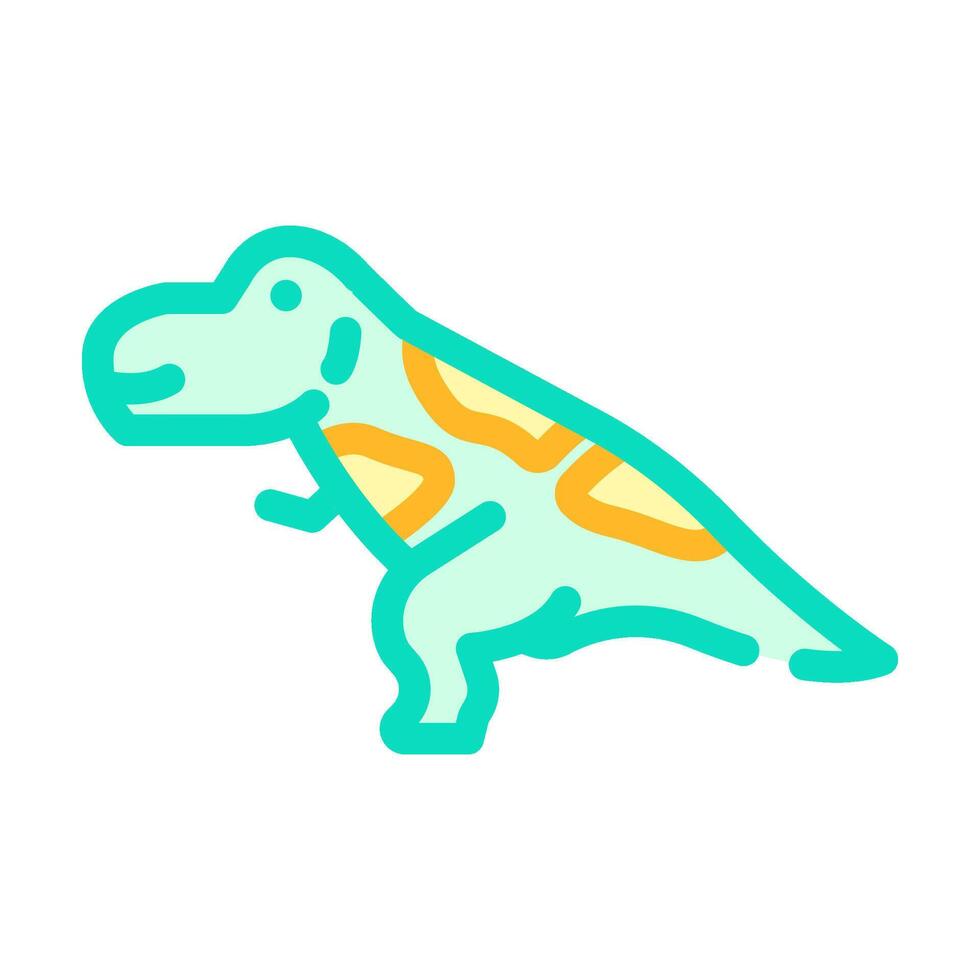 tyrannosaurus rex dinosaur animal color icon vector illustration