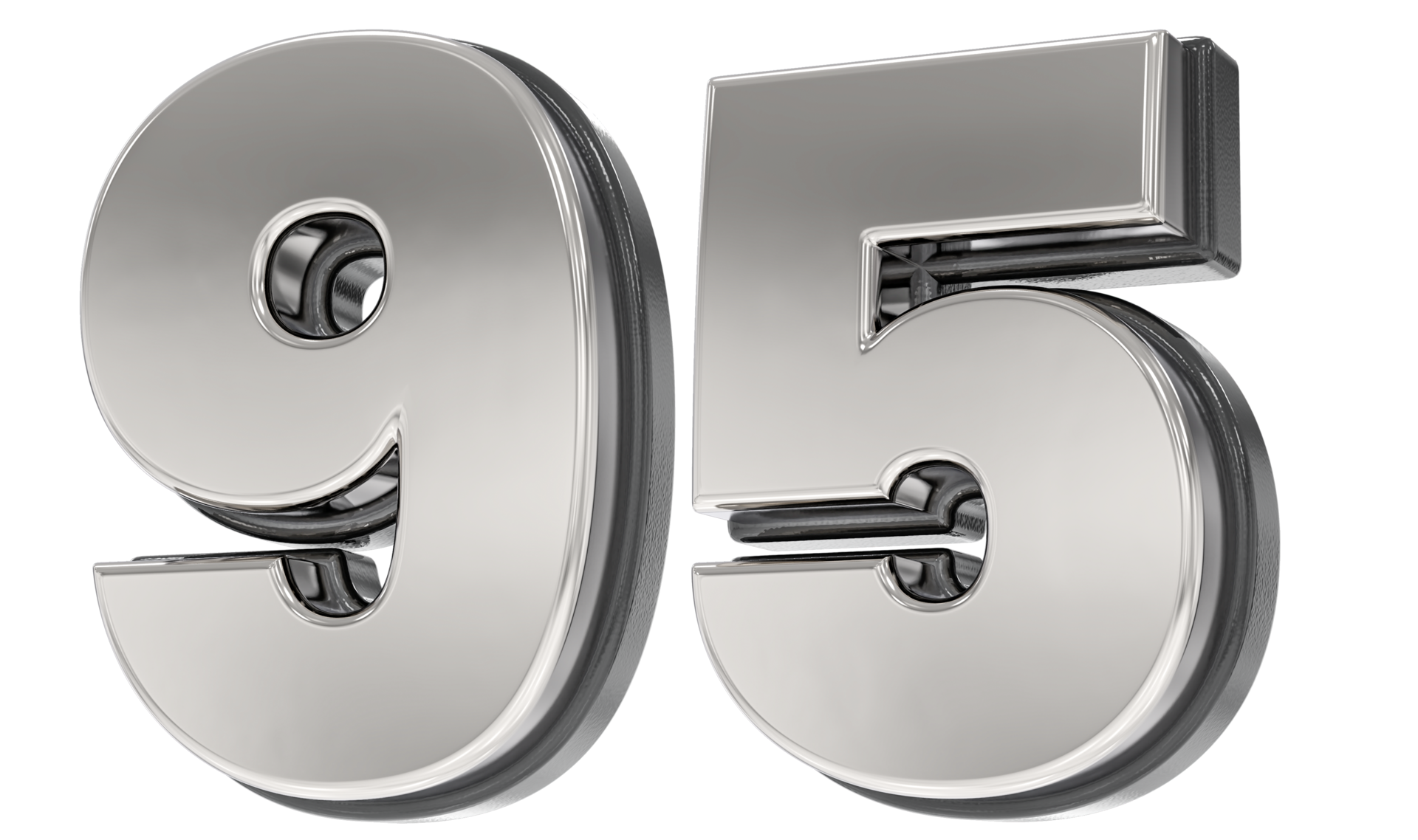 95 Number Silver And Black 3D Render 41280404 PNG 95 Number Silver And Black 3D Render 41280404 PNG