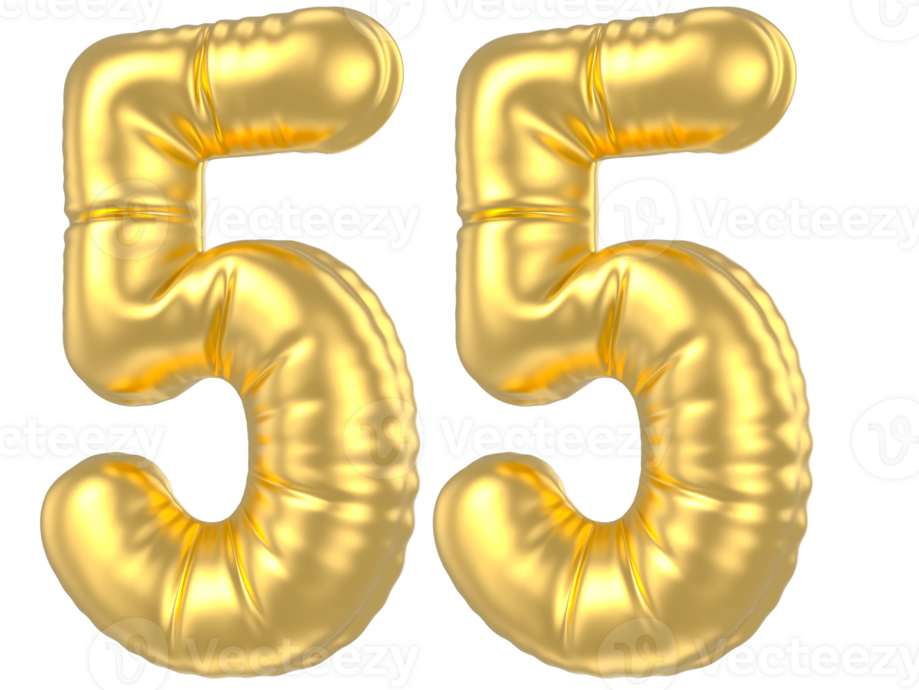3d gold number 55 rendering 41280517 PNG
