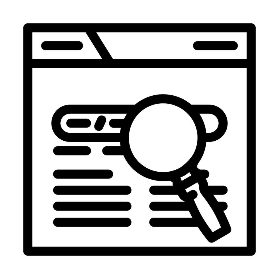 seo friendly url line icon vector illustration