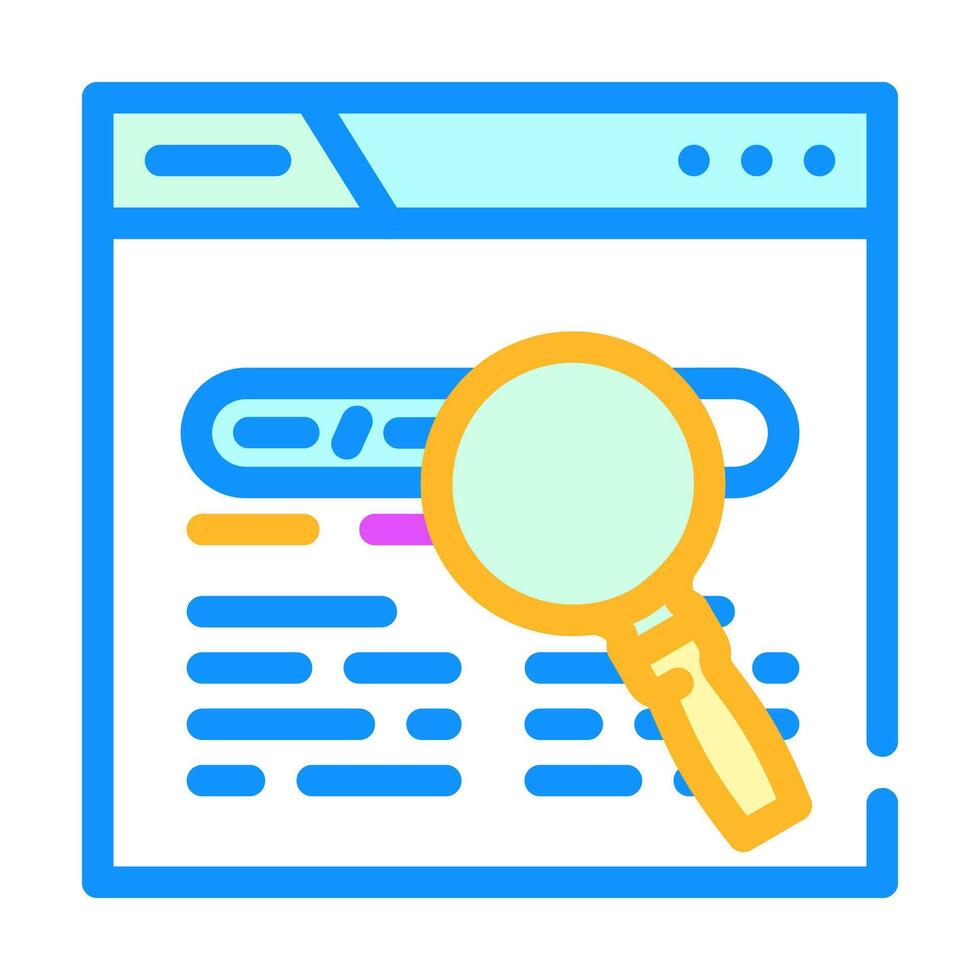 seo friendly url color icon vector illustration