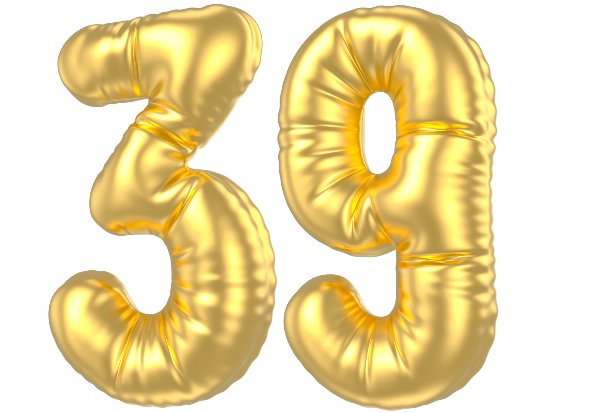 3d gold number 39 rendering 41280643 PNG