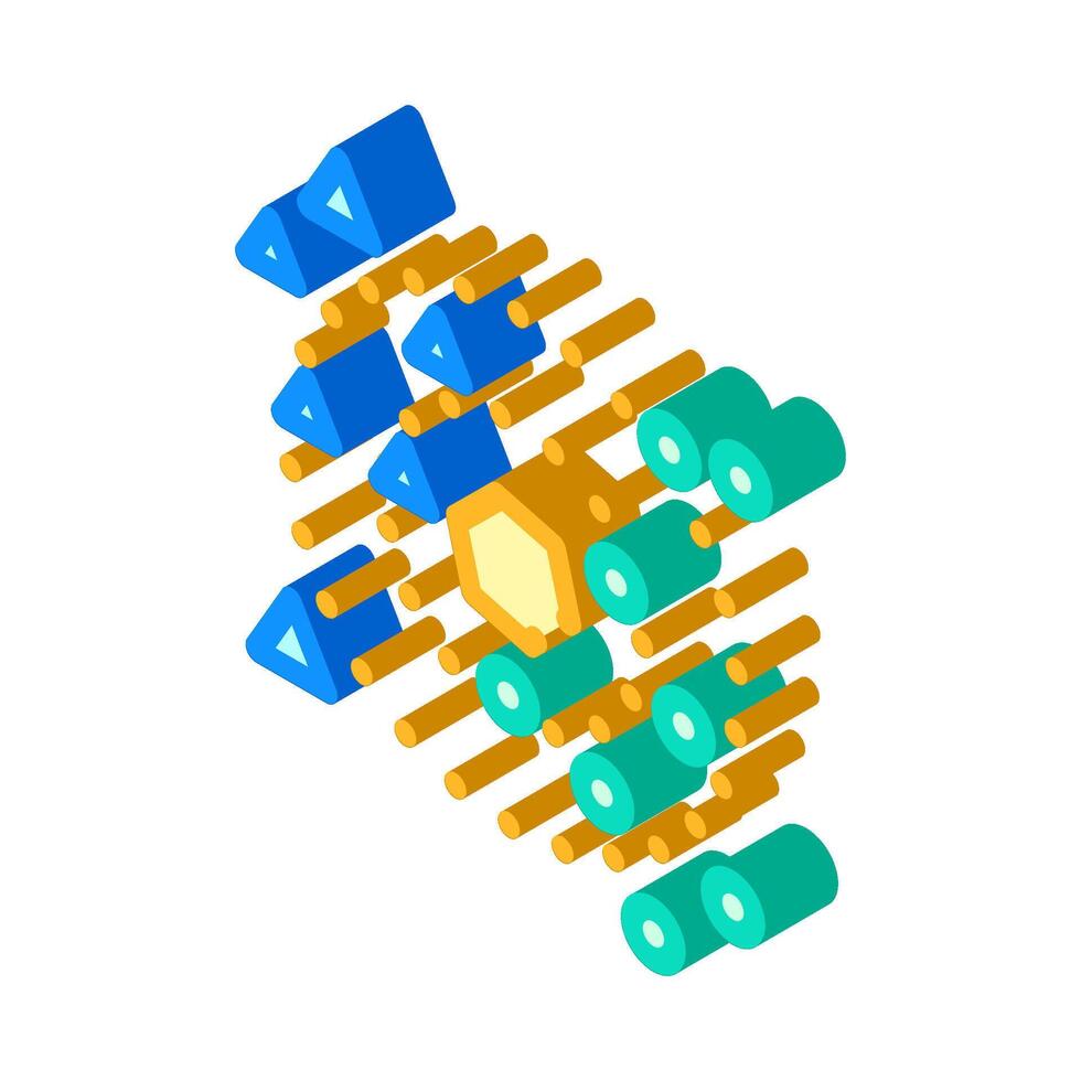 nearest neighbors knn algorithm isometric icon vector illustration