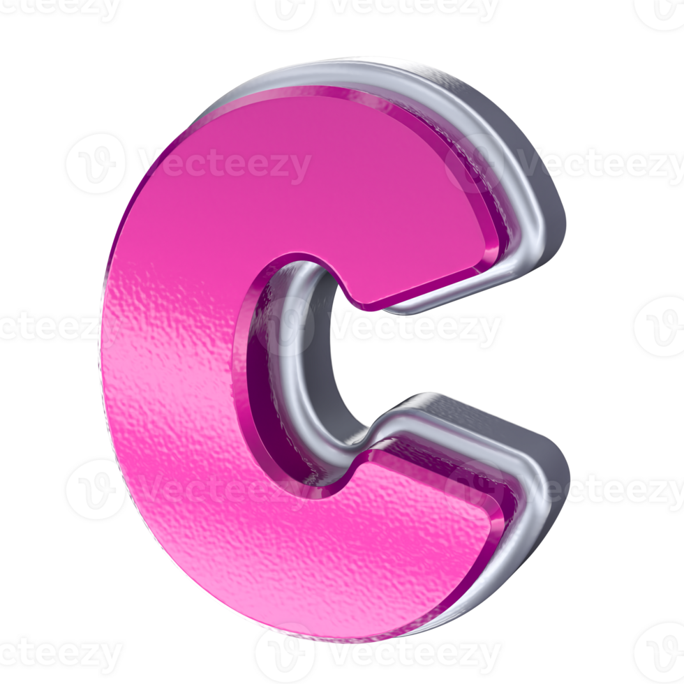 3D Font C Design png