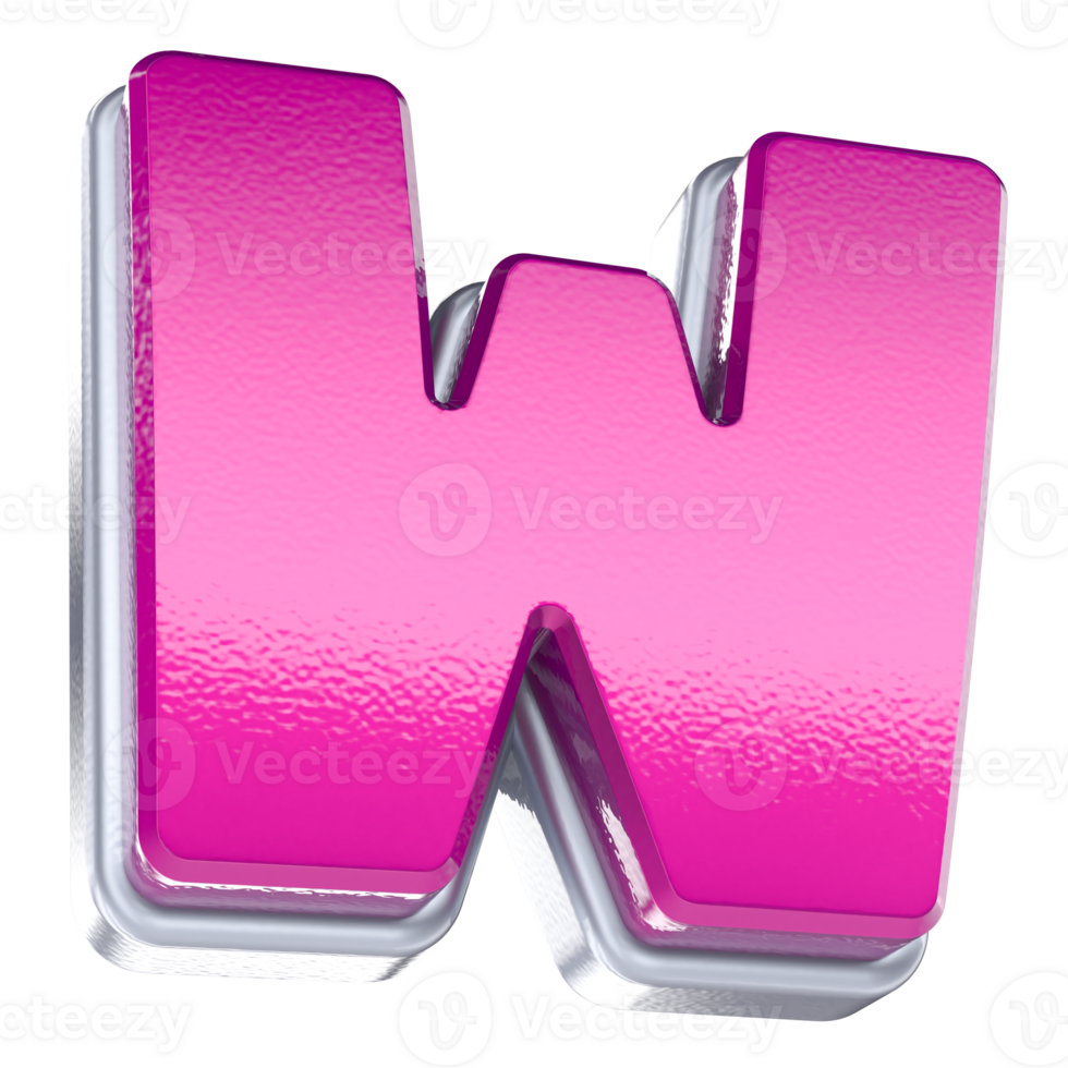3D Font W Design png