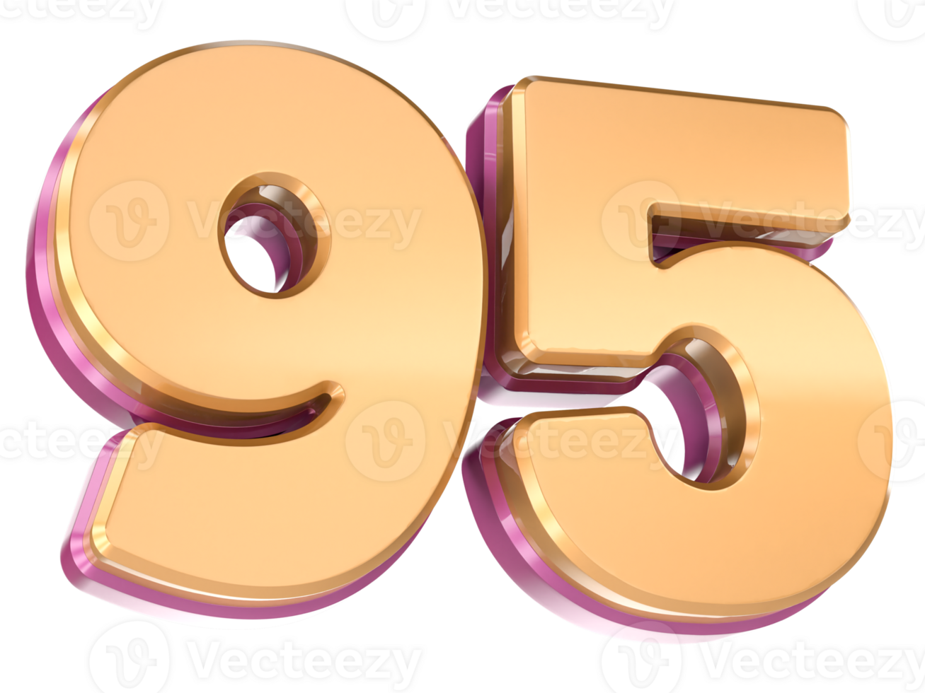 Number 95 3D Render png