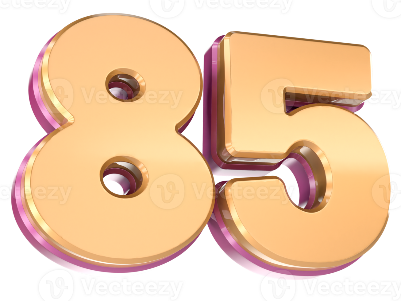 Number 85 3D Render png