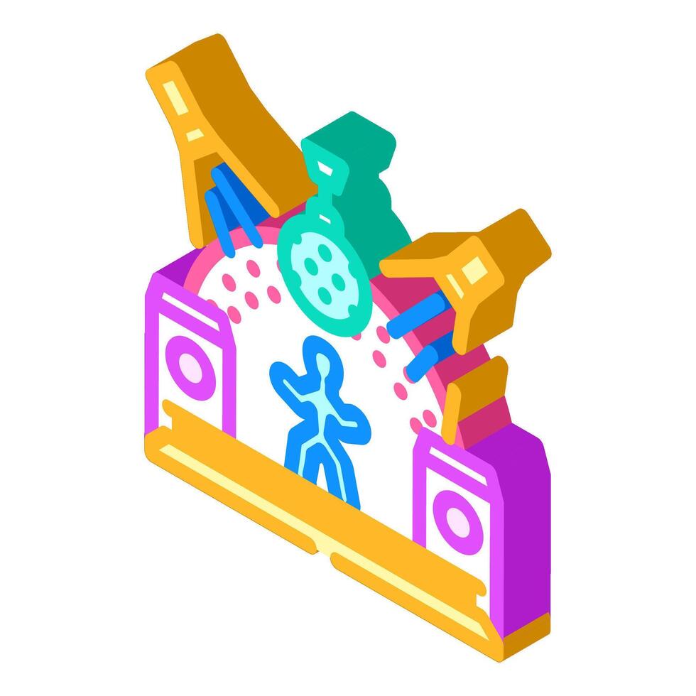 casa disco fiesta isométrica icono vector ilustración