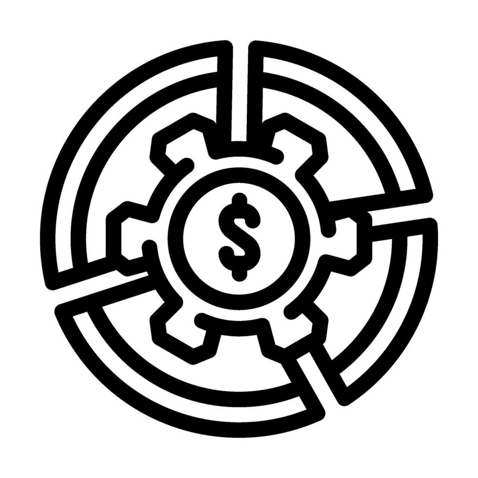wealth management financial advisor line icon vector illustration
