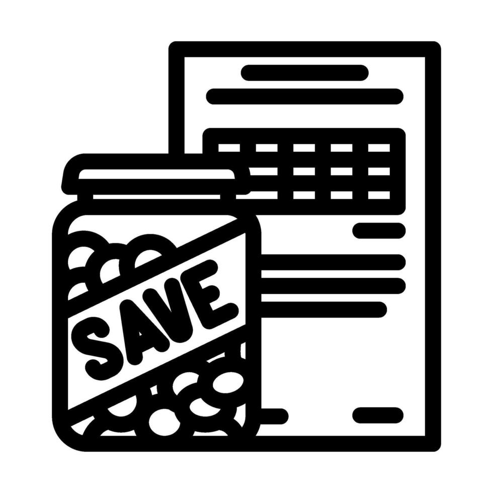 savings account financial advisor line icon vector illustration