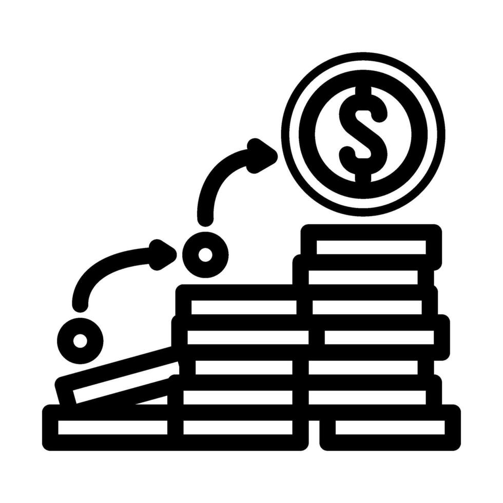 wealth growth financial advisor line icon vector illustration