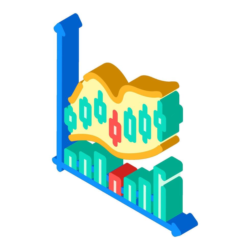 financiero cartas tutor isométrica icono vector ilustración