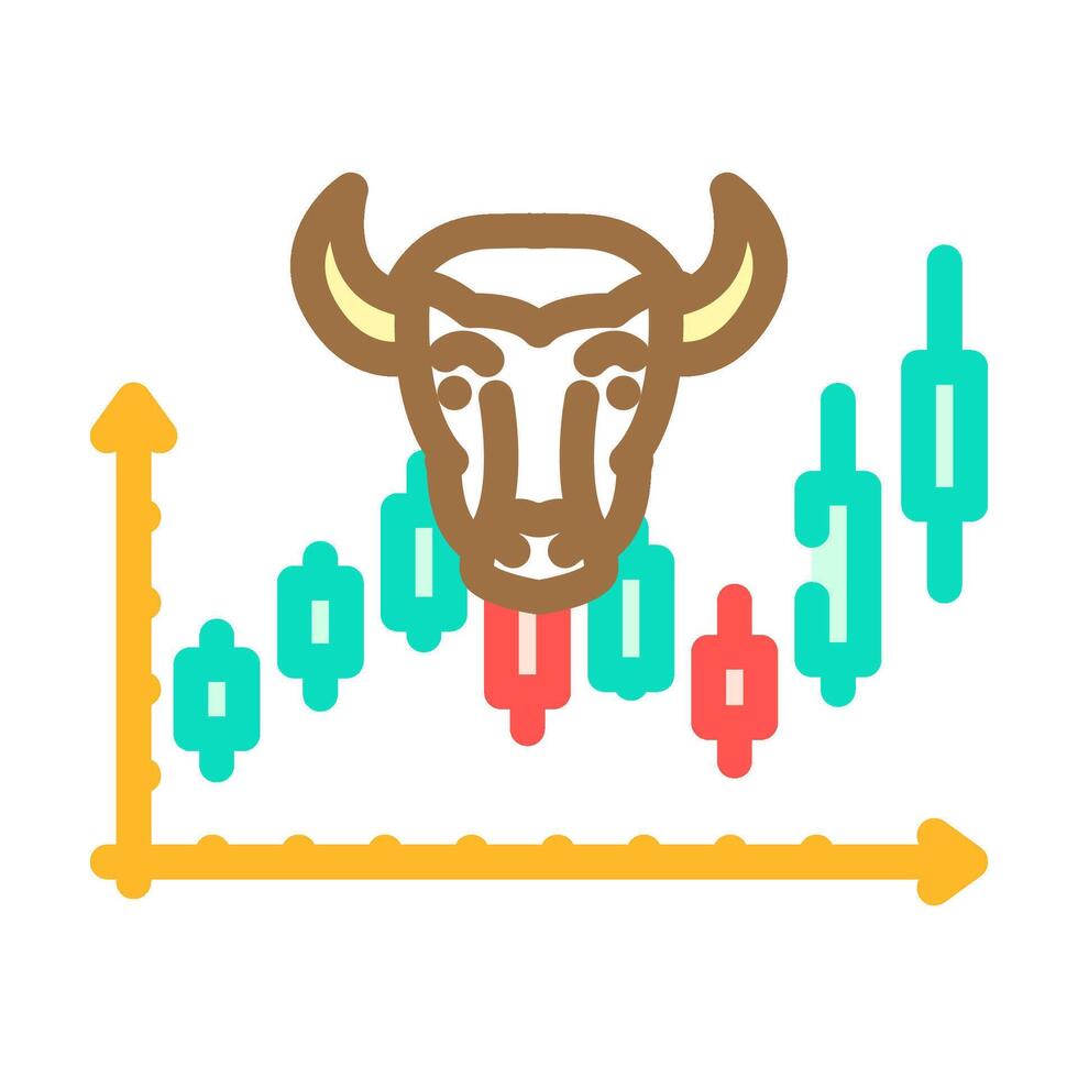 investment trends financial advisor color icon vector illustration