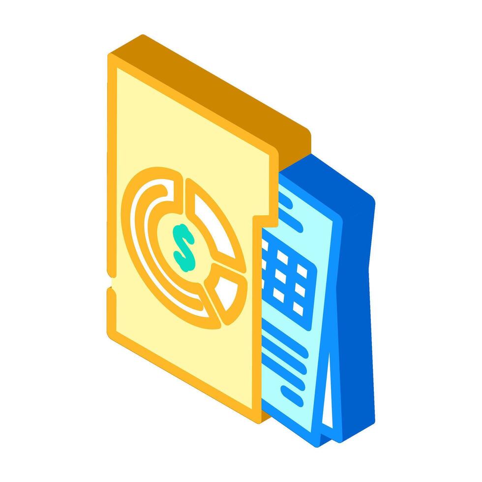 budgeting financial advisor isometric icon vector illustration