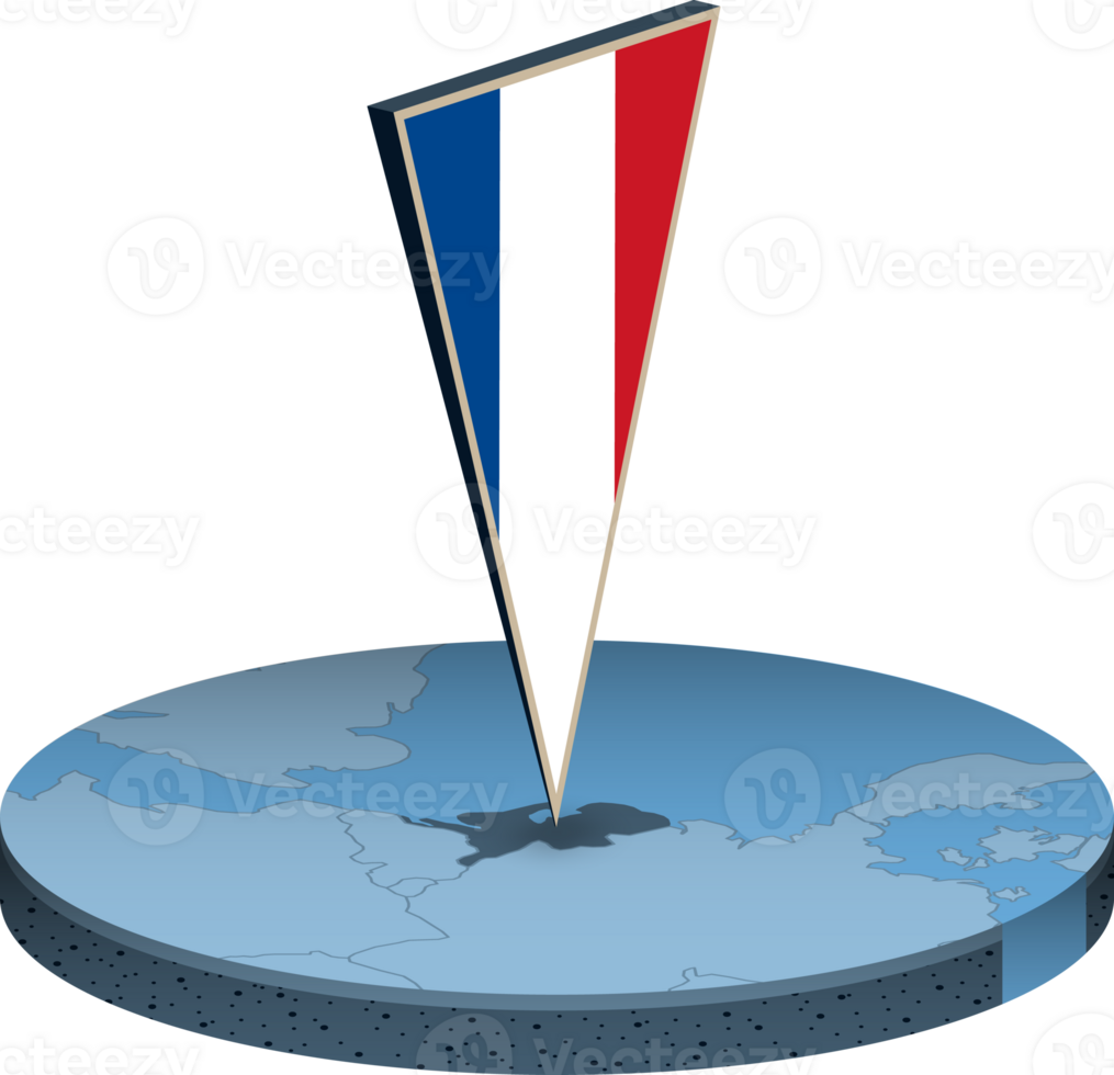 Netherlands flag and map in isometry png