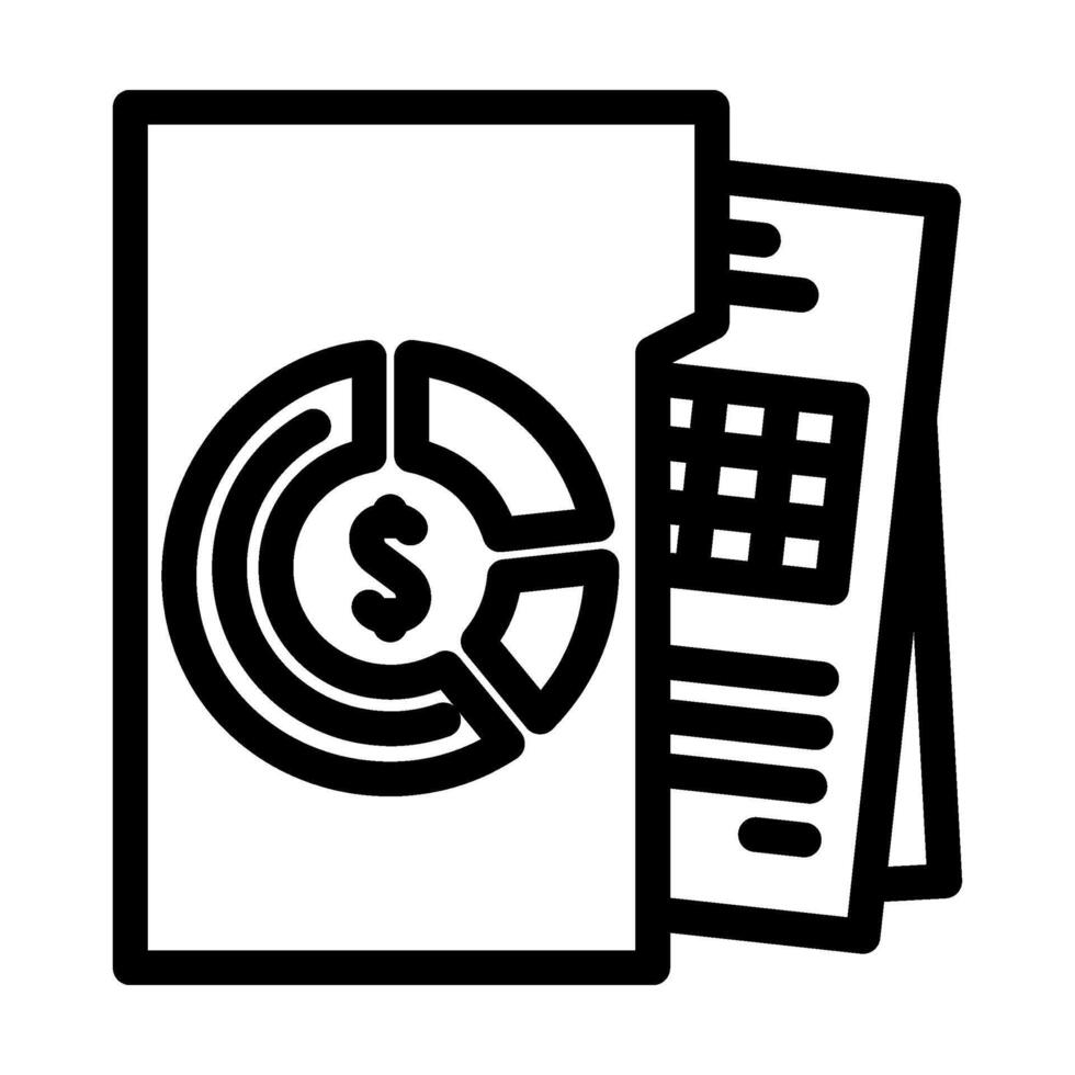 budgeting financial advisor line icon vector illustration