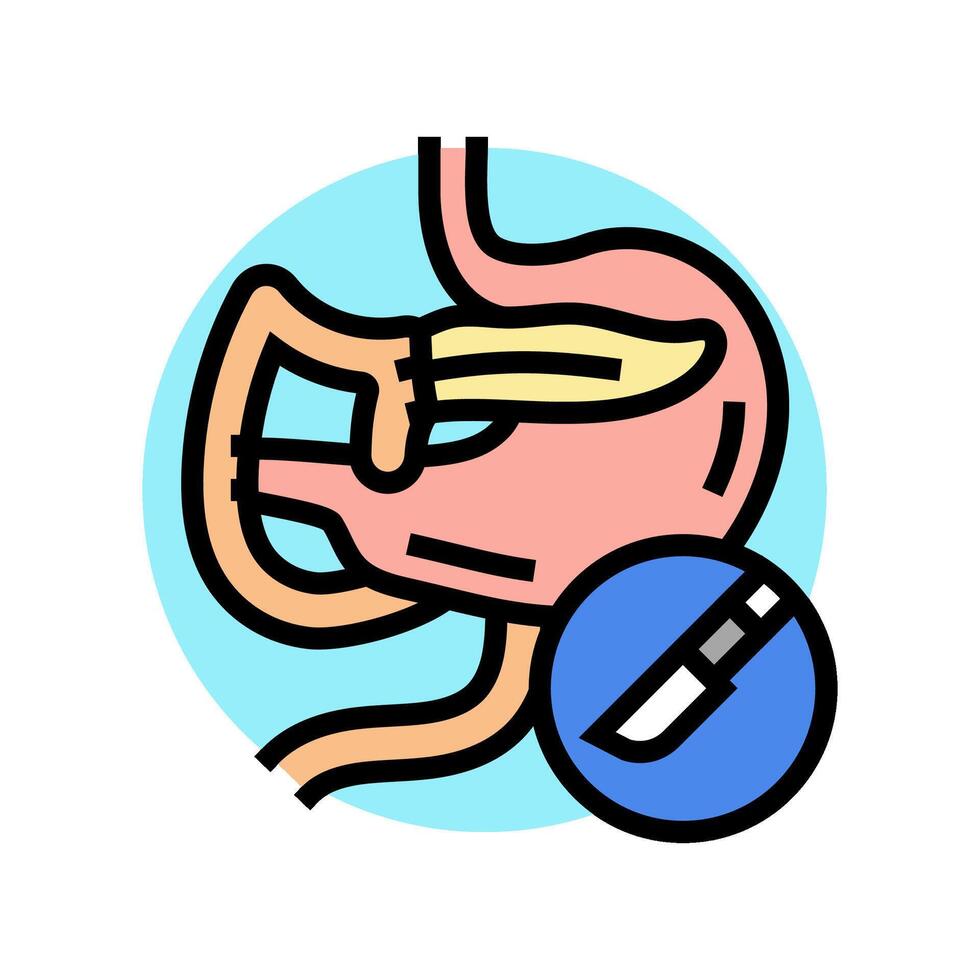 whipple procedure surgery color icon vector illustration